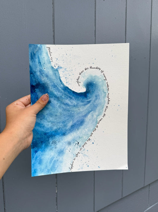 Wave Scripture Painting