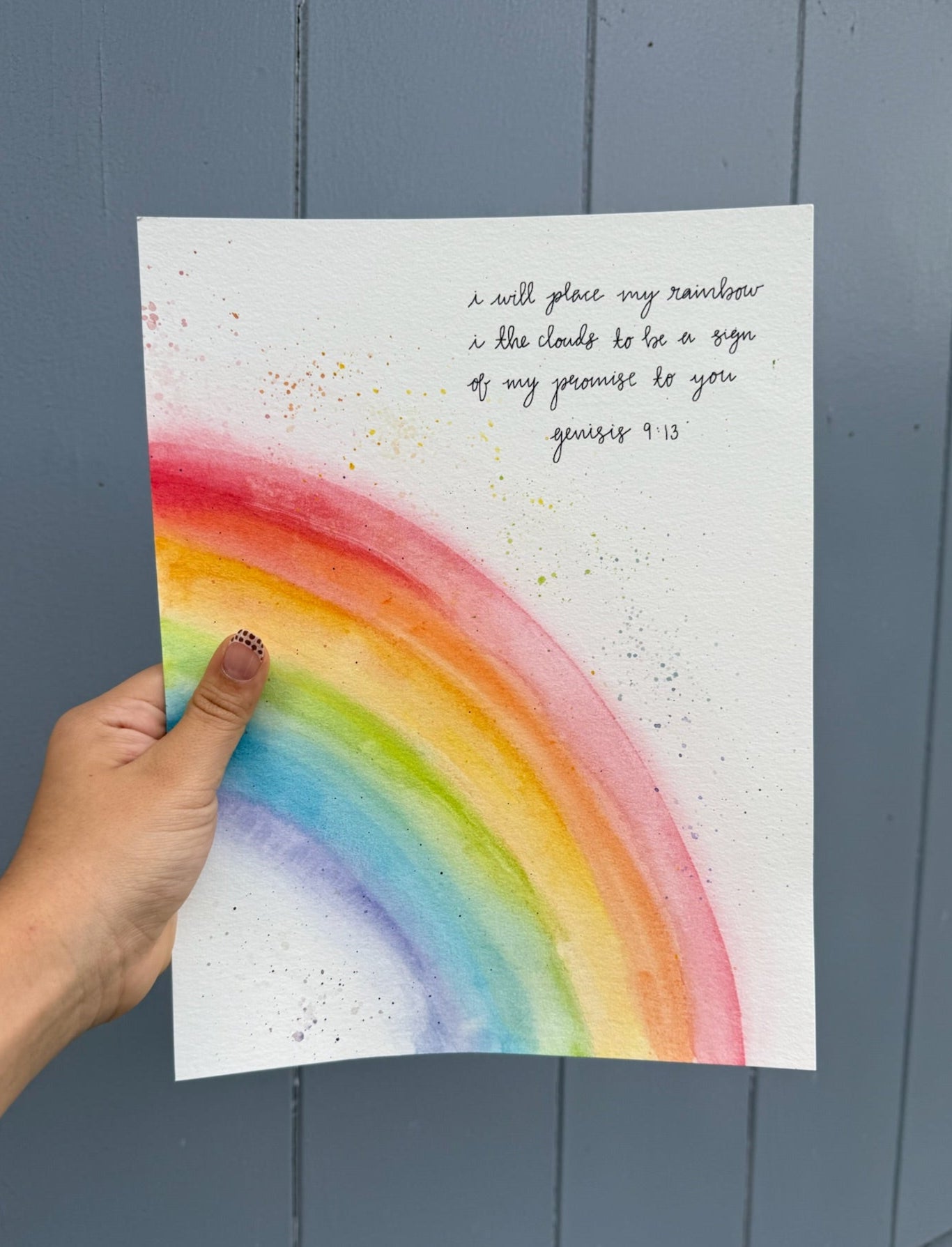 Rainbow Scripture Painting