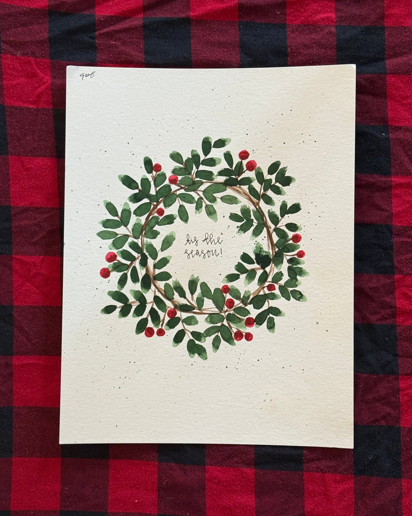 "Tis the Season" Wreath Painting