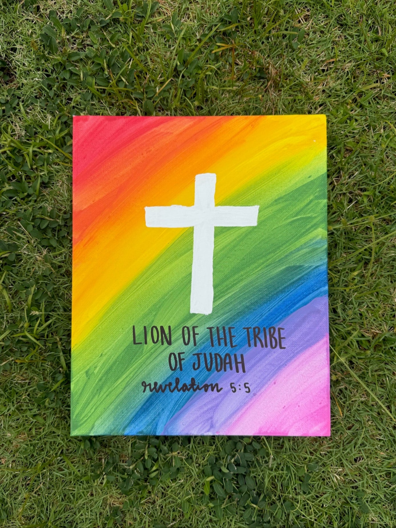 Lion of Judah Cross Painting