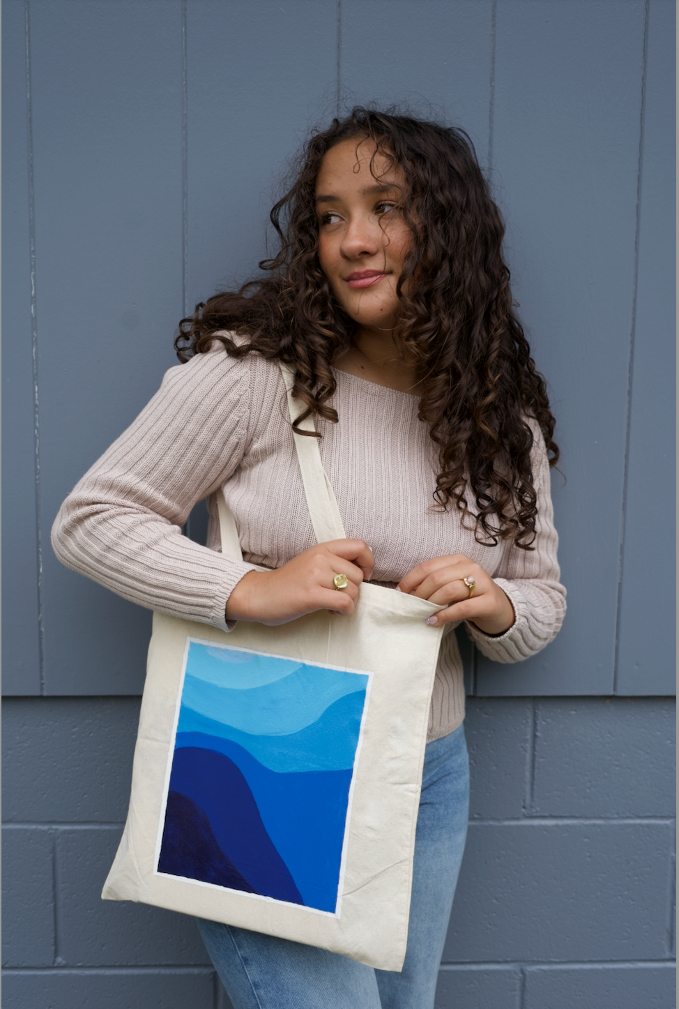 Blue Gradient tote bag