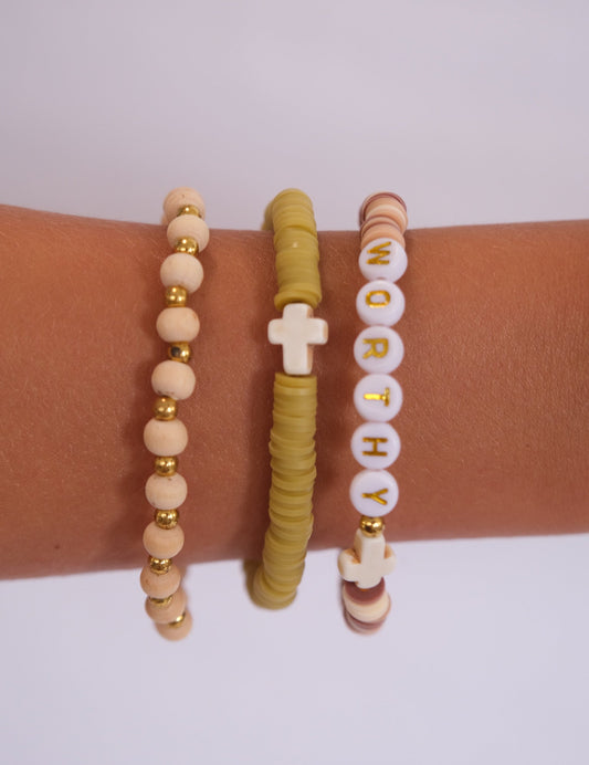 Neutral Beaded Bracelets