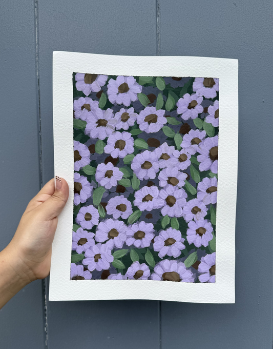 Purple Flowers Painting