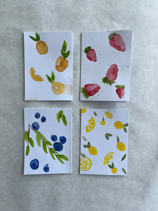 Mini fruit cards