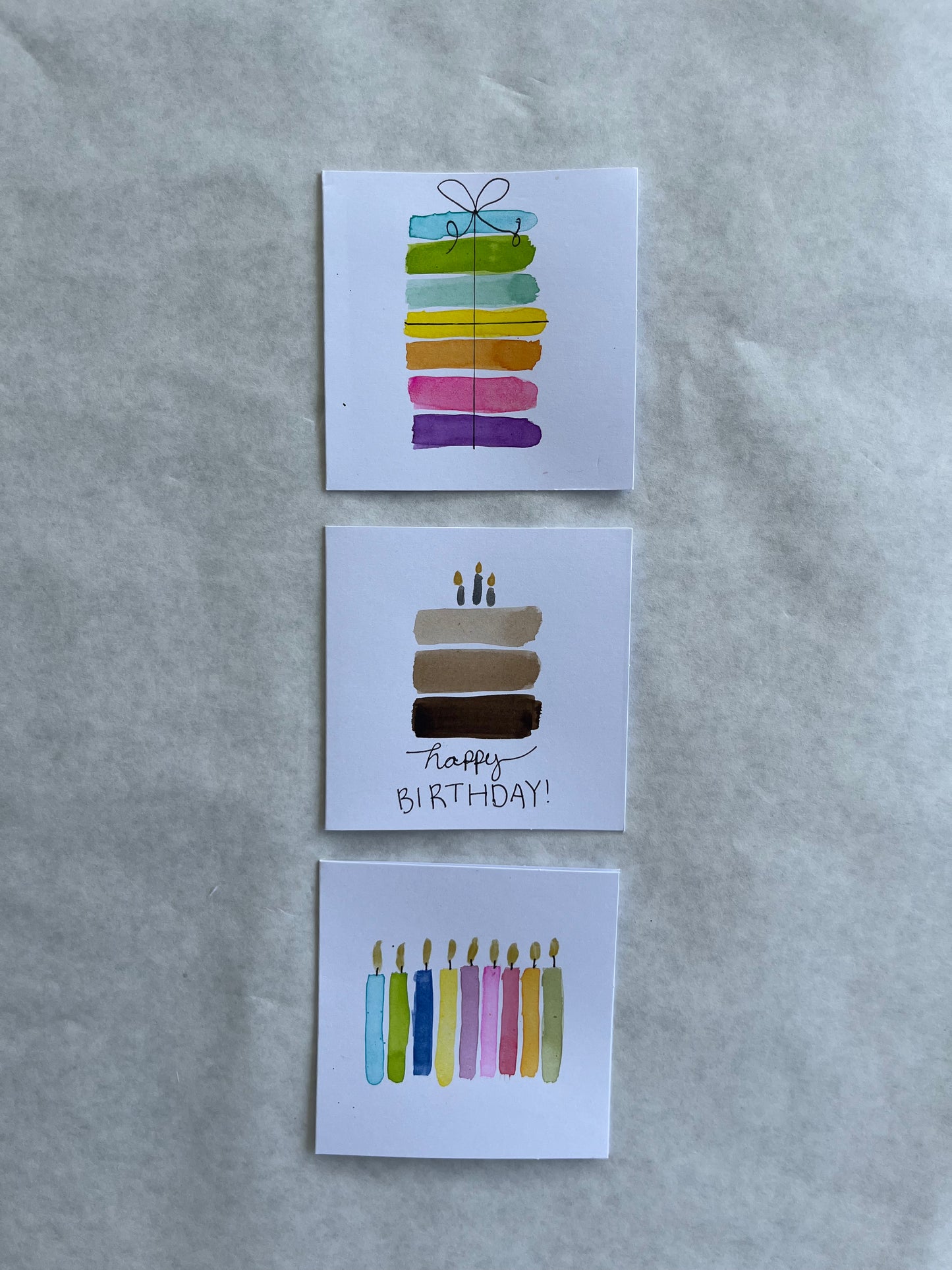 Mini birthday cards