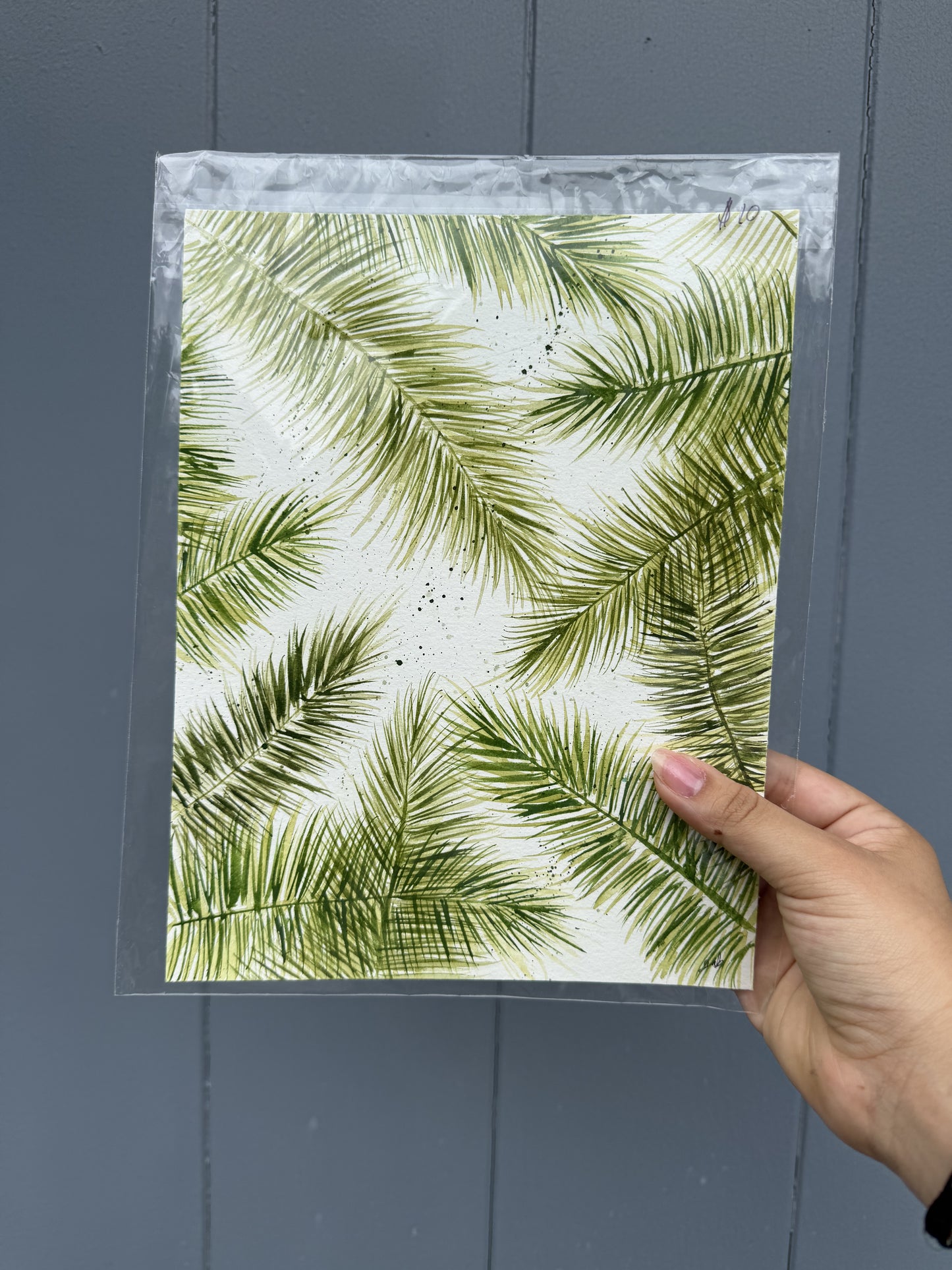Palm leaves painting