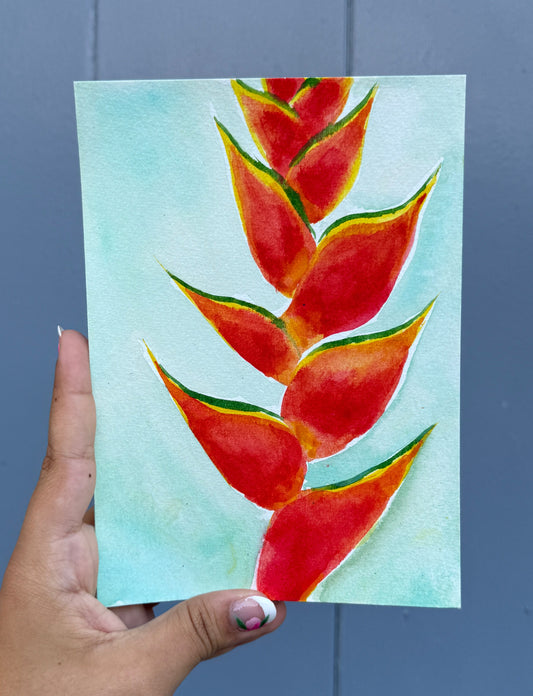 heliconia painting