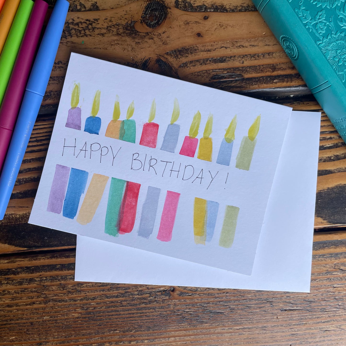 Happy Birthday Candle greeting card