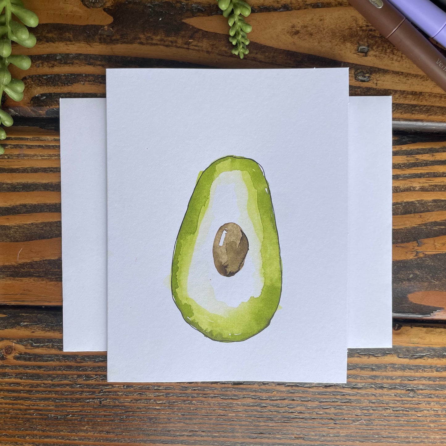 Avacado greeting card