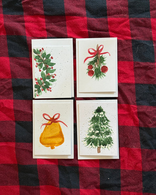 Mini Rectangle Holiday Cards 4 pack