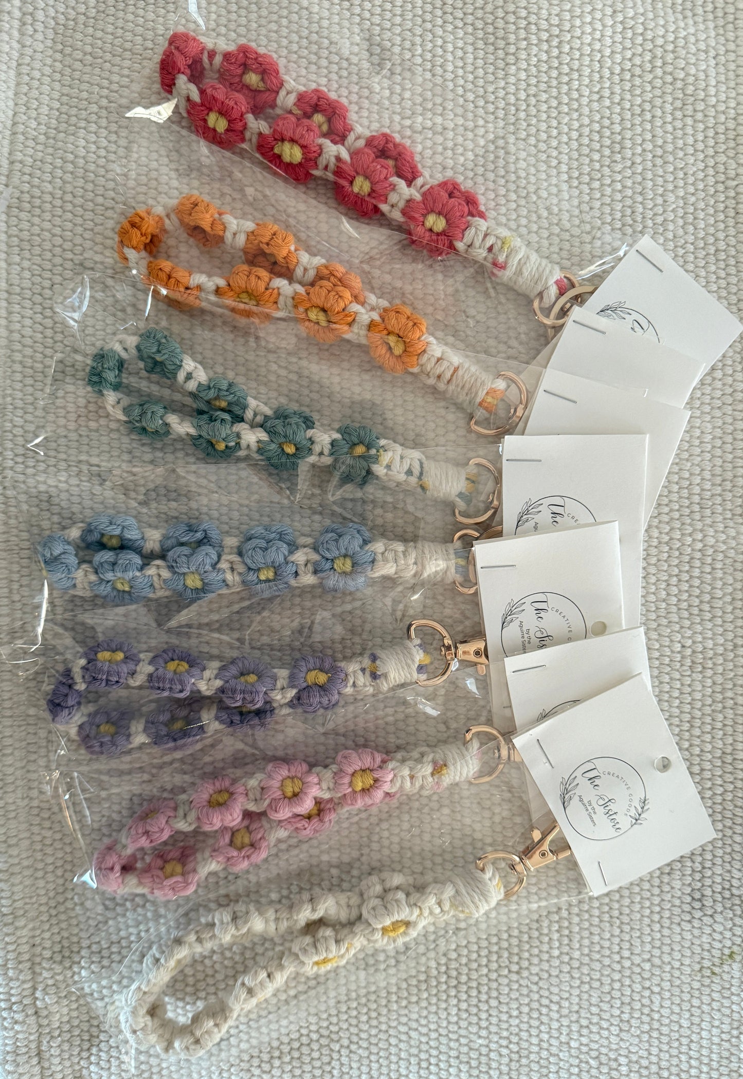 Flower Macrame Keychain