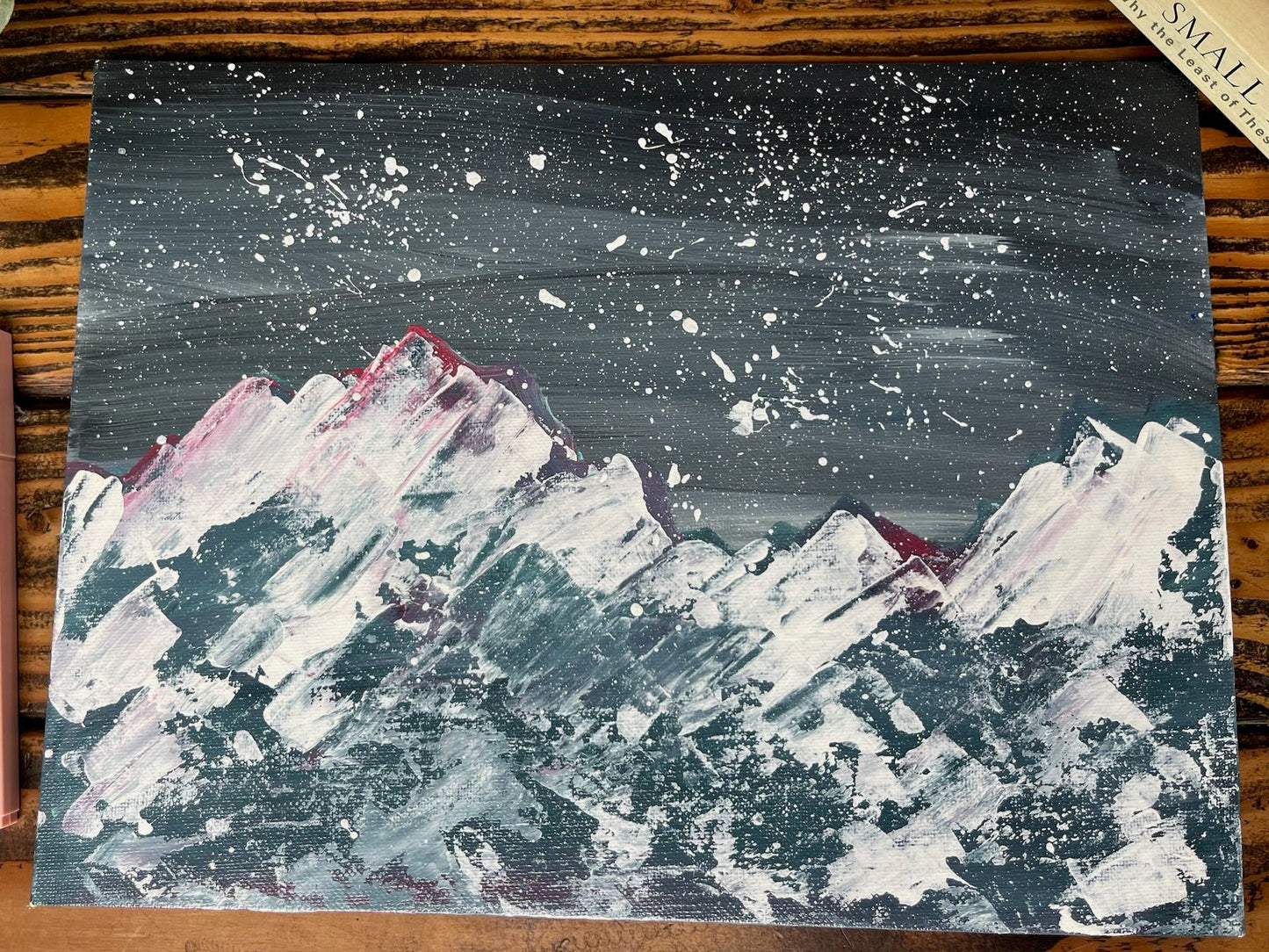 Snowy Mountain Painting