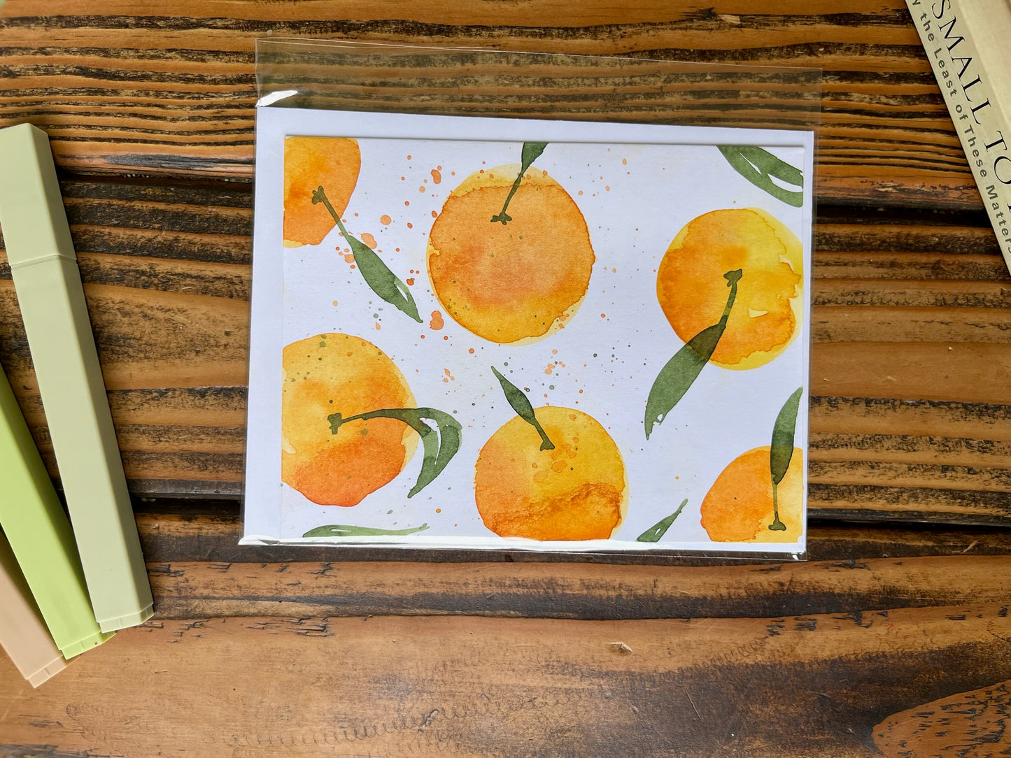 Summer Fruit Pattern greeting cards