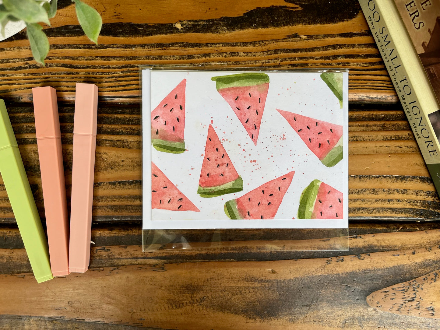 Summer Fruit Pattern greeting cards