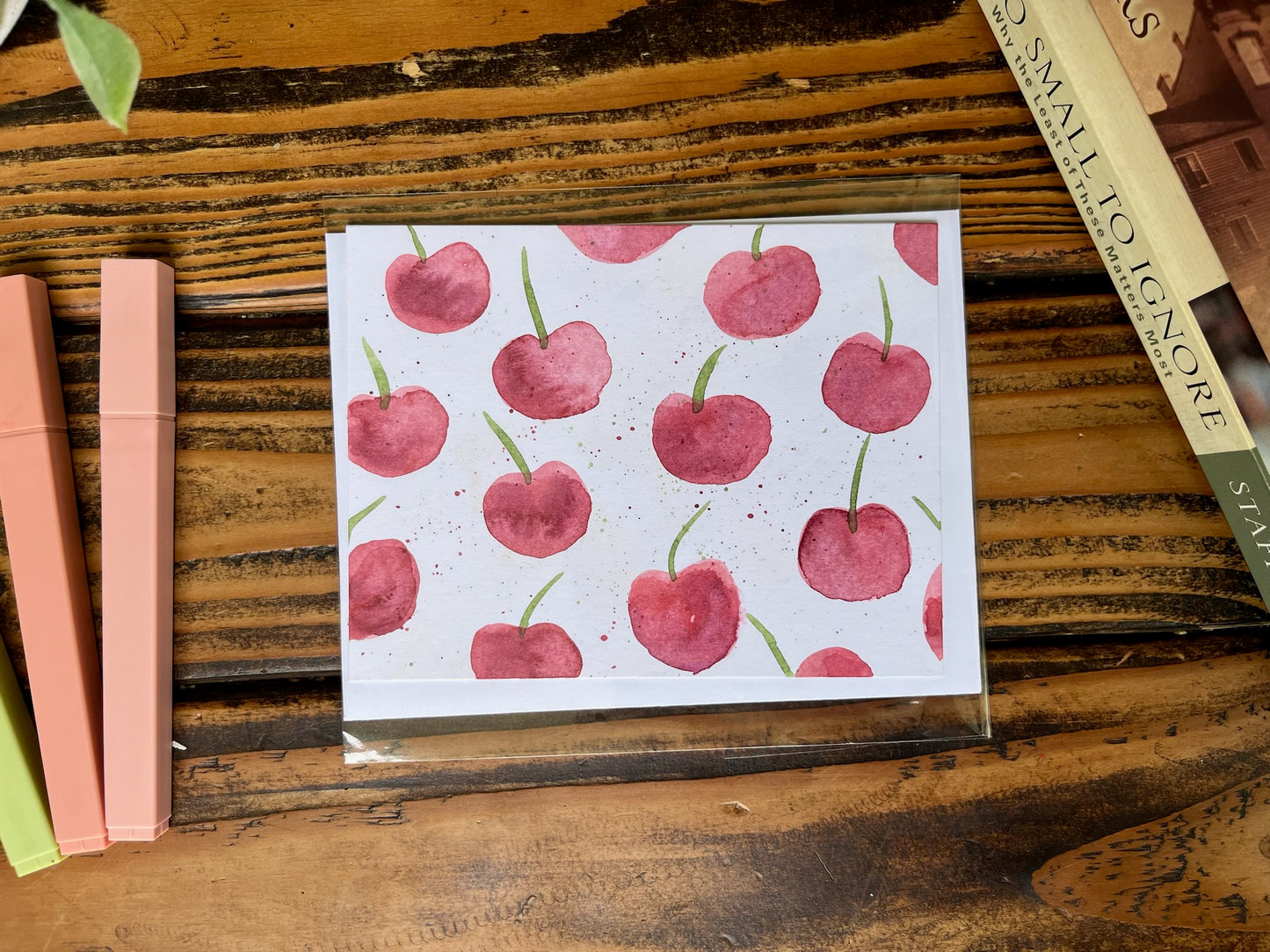 Summer Fruit Pattern greeting cards