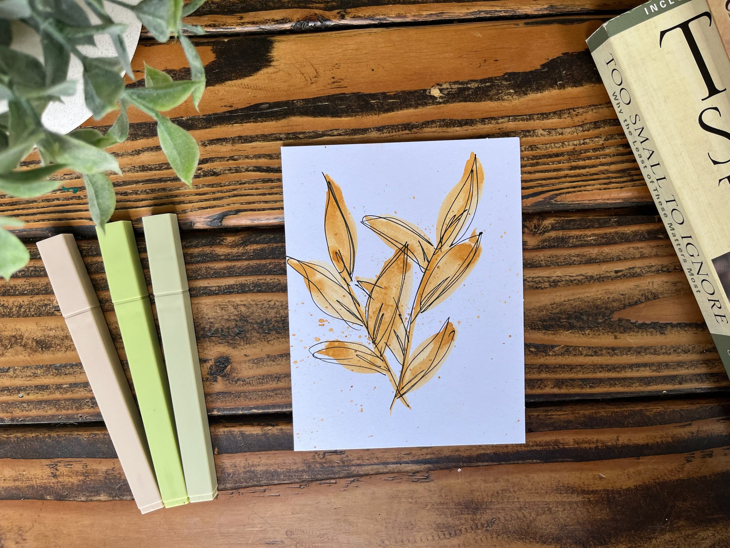 Leaf cards set of 4