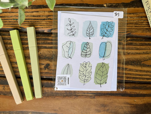 Minimalistic Leafy greeting card