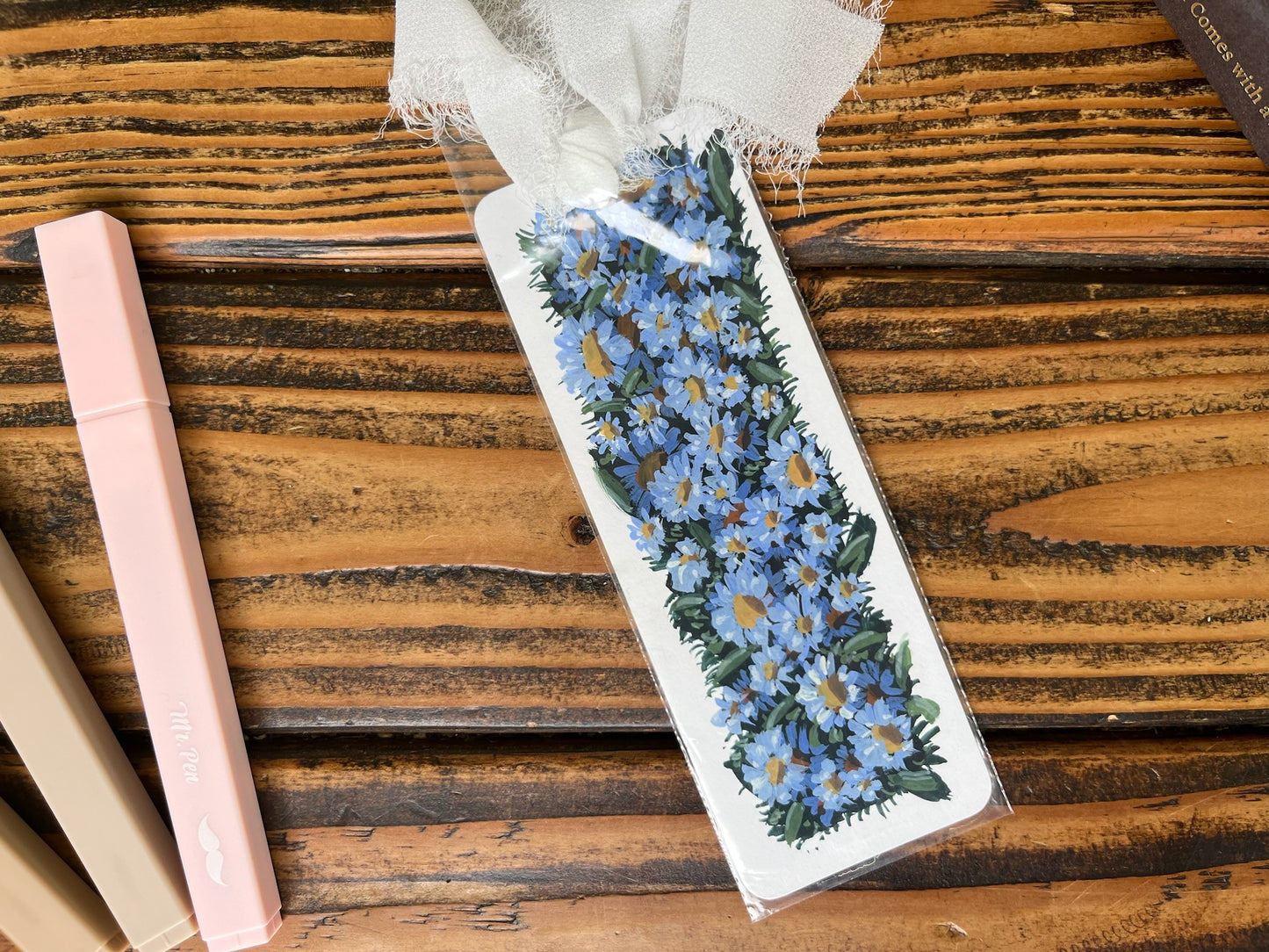 Single Blue Floral bookmark