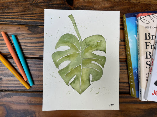 Monstera Leaf Painting