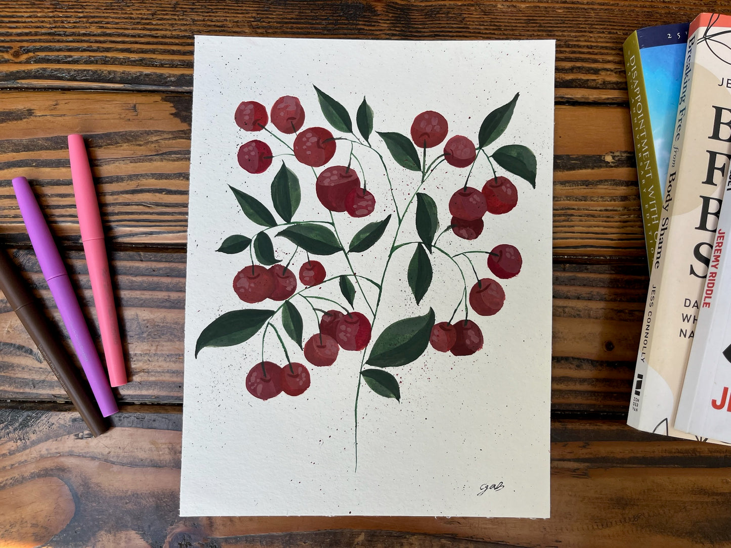 Cherry branch painting