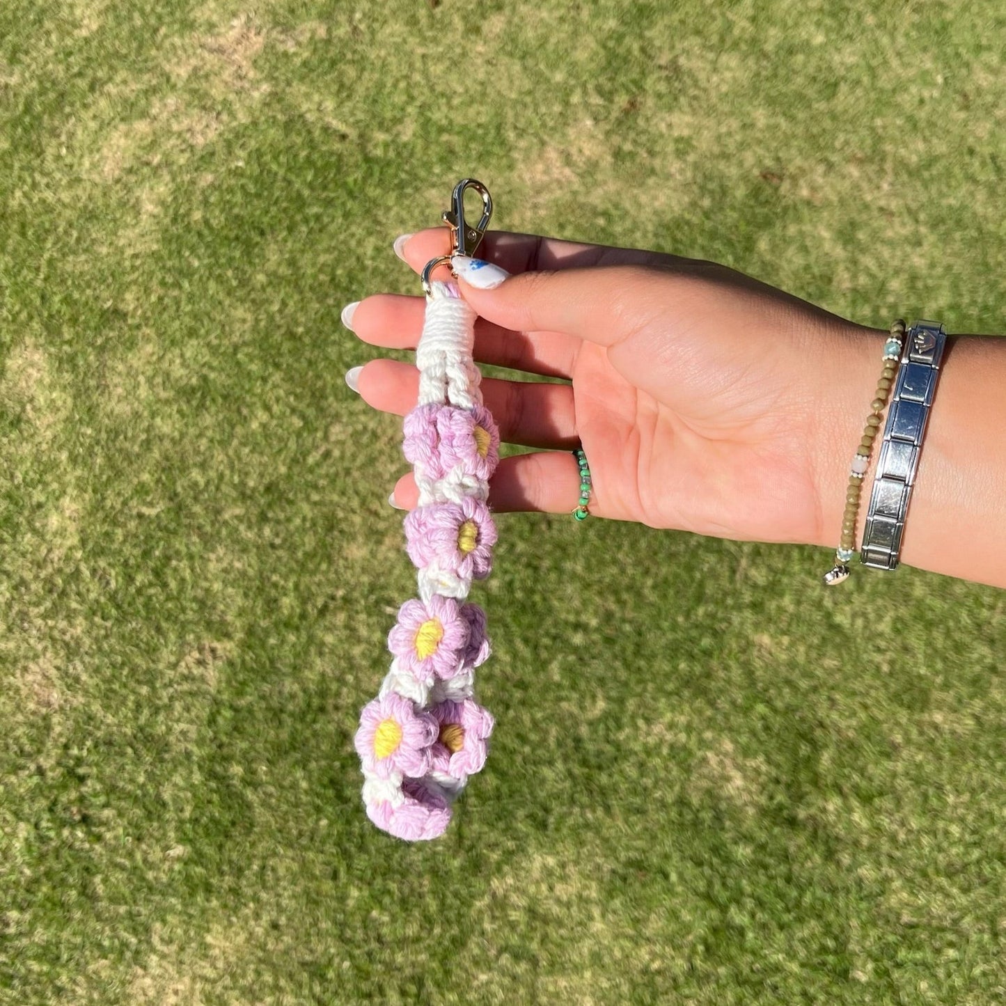 Flower Macrame Keychain