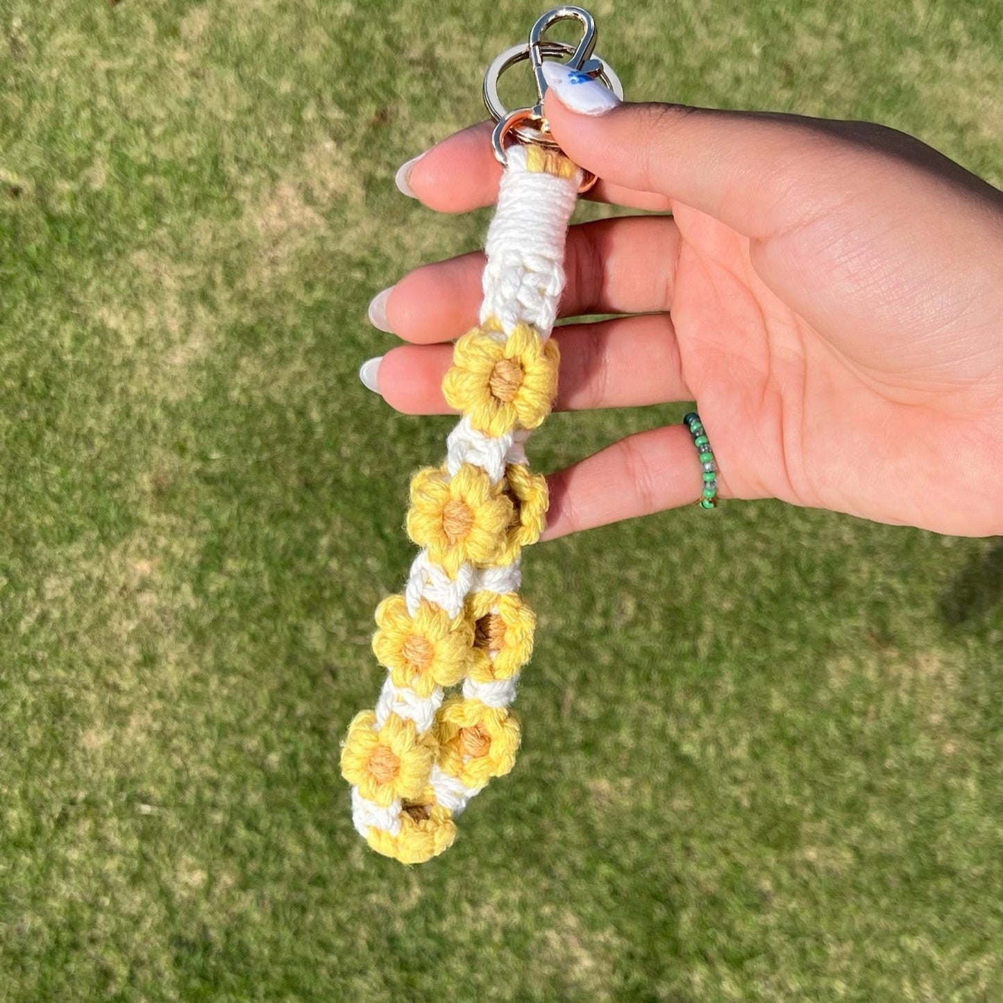 Flower Macrame Keychain