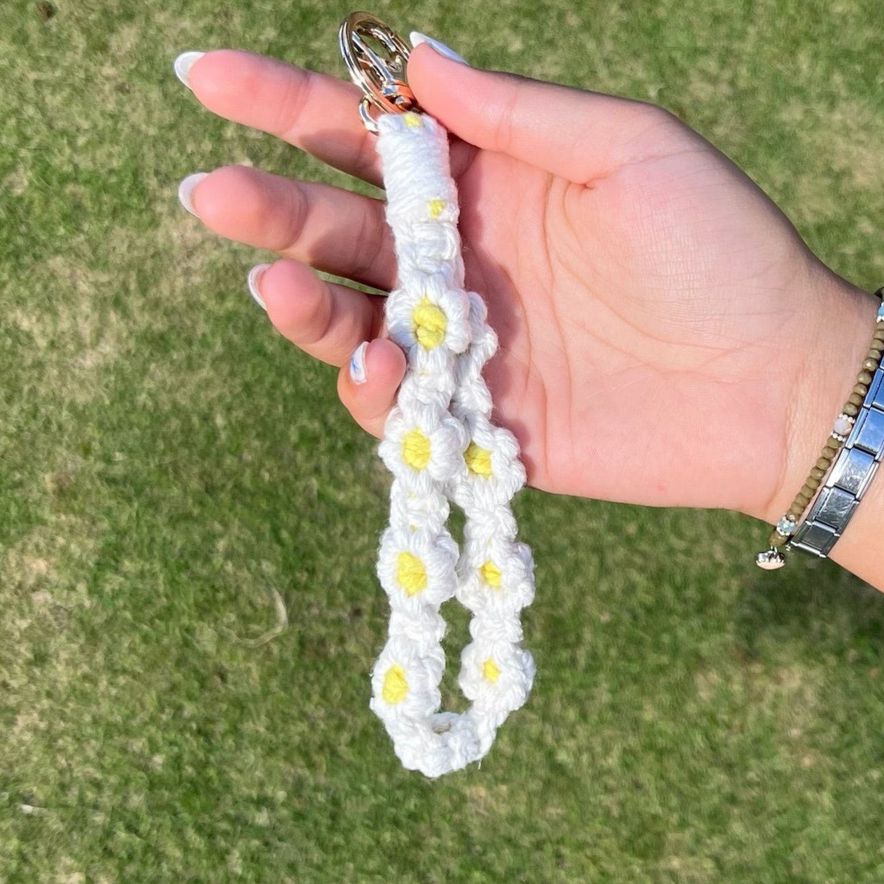 Flower Macrame Keychain