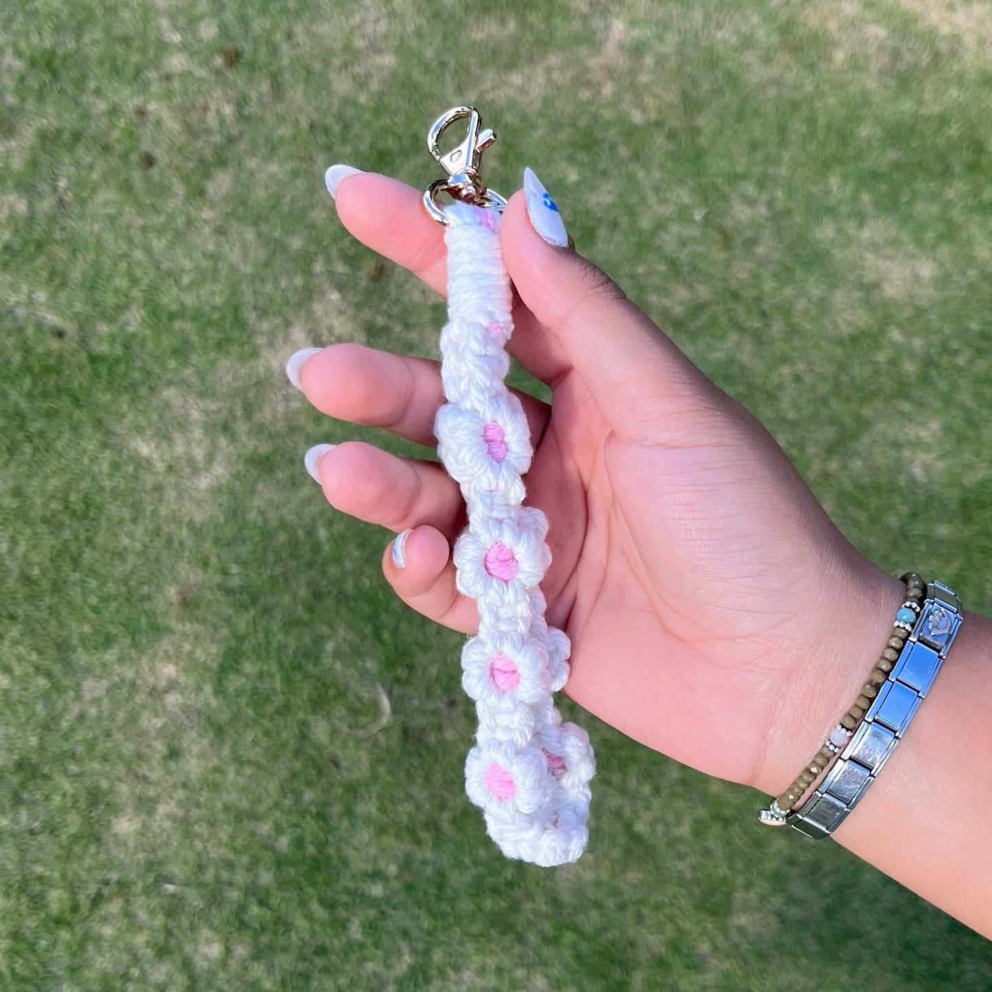 Flower Macrame Keychain