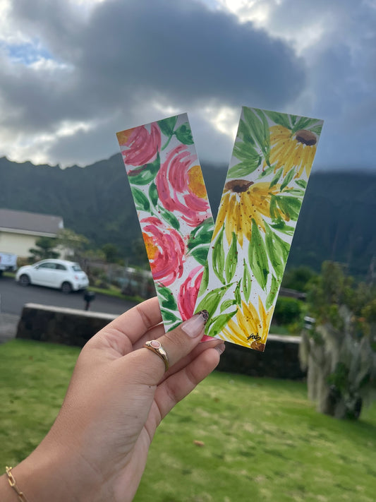 Flower bookmark