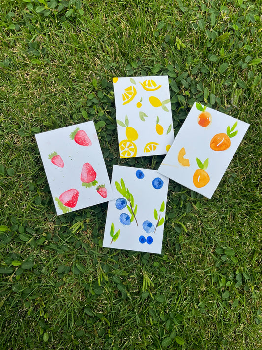 Mini fruit cards