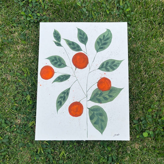 Orange branch painting