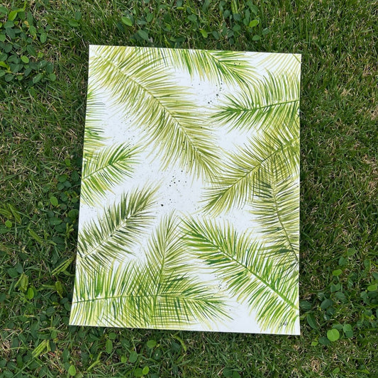 Palm leaves painting