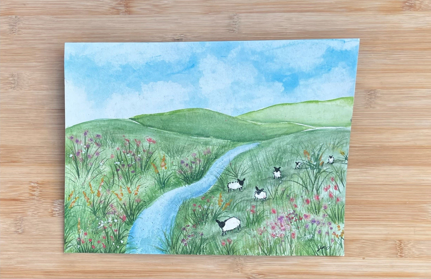 Sheep in the Pasture Painting