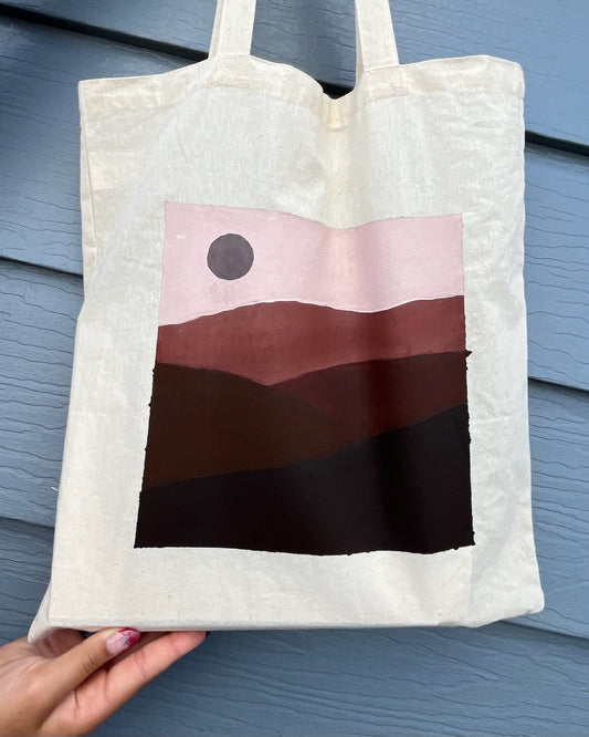 Minimalistic Mountain Tote Bag