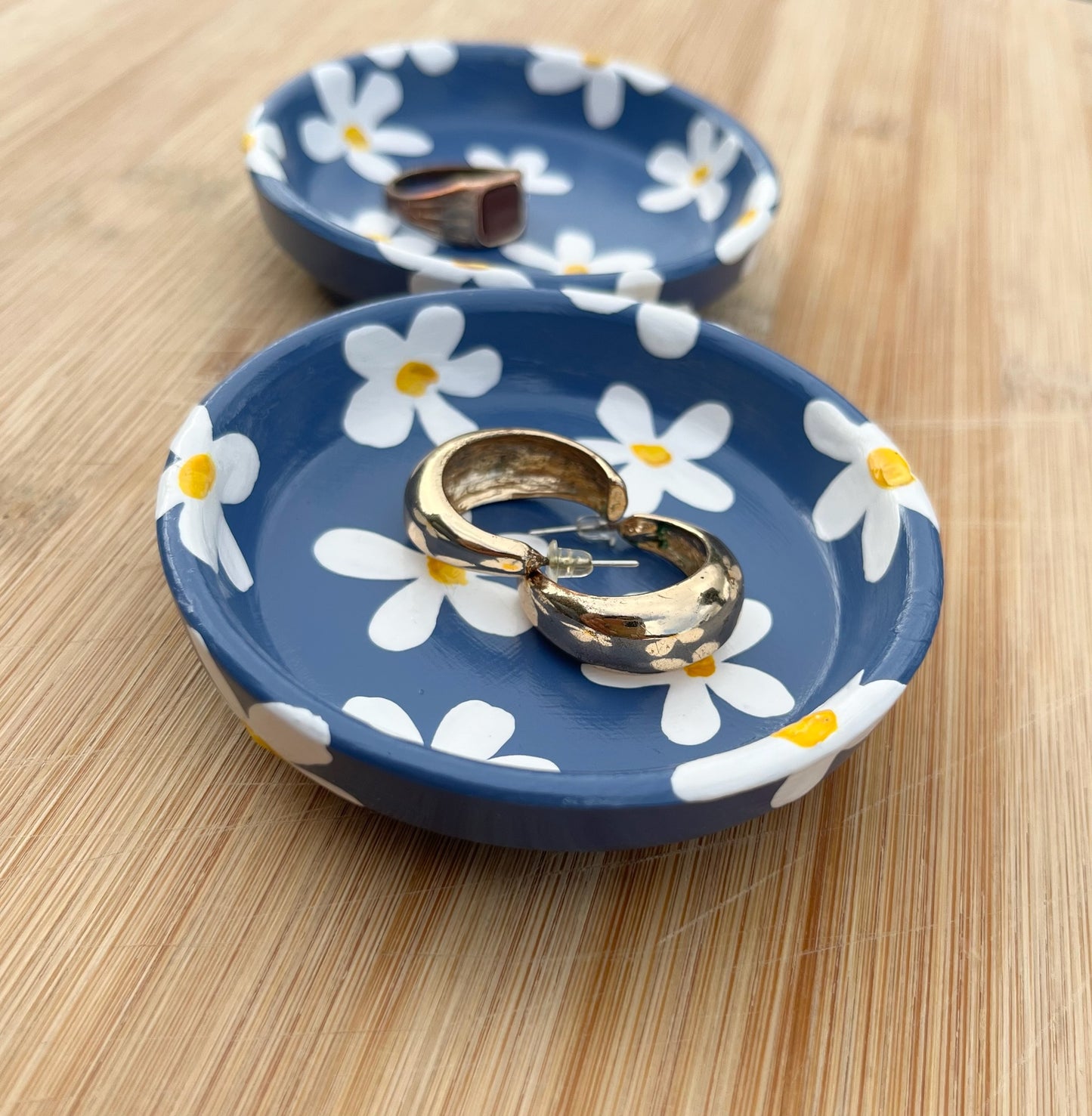 Blue Daisy Jewelry Tray