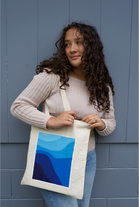 Blue Gradiant tote bag