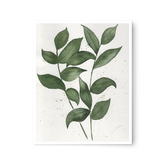 Jade Leaves Print